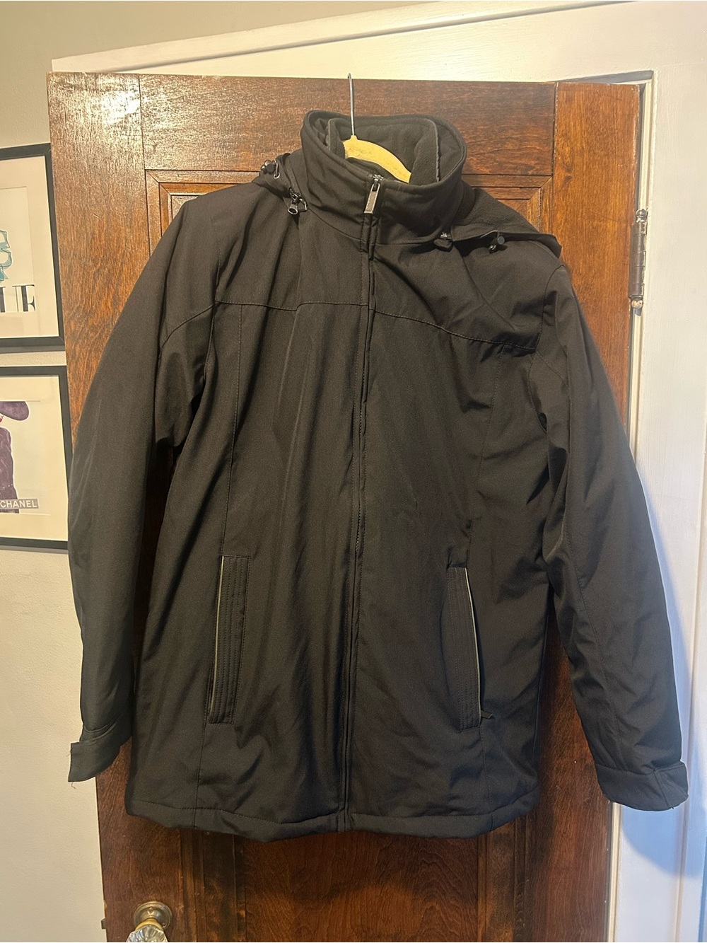 Weatherproof Men’s Black Ultratech Hooded Jacket -Size M